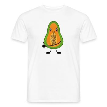 papaya - Men's T-Shirt - white - Front - AI Model Male 178 dark (178cm)