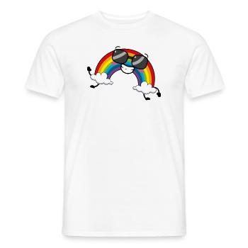 Regenbogen - Männer T-Shirt - Weiß - Vorne - AI Model Male 178 dark (178cm)