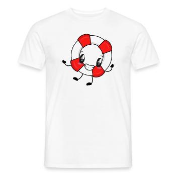 Lifebuoy lifeguard lifeguard - Men's T-Shirt - white - Front - AI Model Male 178 dark (178cm)