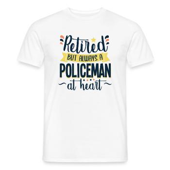Police Policeman Retired Pensioner - Men's T-Shirt - white - Front - AI Model Male 178 dark (178cm)