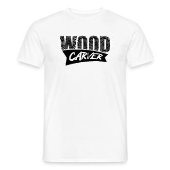 Holz Schnitzen Wood Carver - Männer T-Shirt - Weiß - Vorne - AI Model Male 178 dark (178cm)