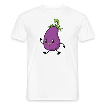Aubergines - T-shirt homme - blanc - Devant - AI Model Male 178 dark (178cm)