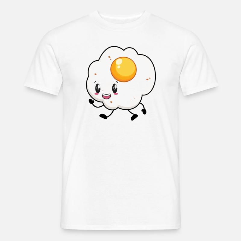 Spiegelei - Männer T-Shirt - Weiß