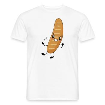Baguette France Music - Men's T-Shirt - white - Front - AI Model Male 178 dark (178cm)