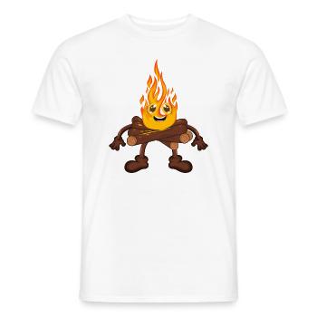 Lagerfeuer Feuer - Männer T-Shirt - Weiß - Vorne - AI Model Male 178 dark (178cm)