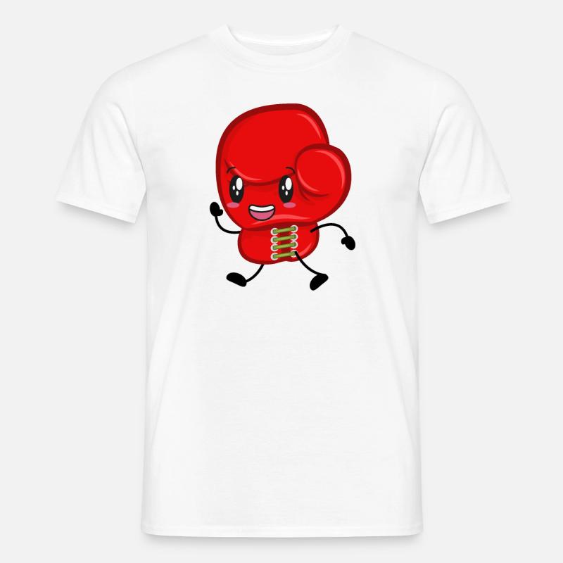 Boxer Boxhandschuh - Männer T-Shirt - Weiß