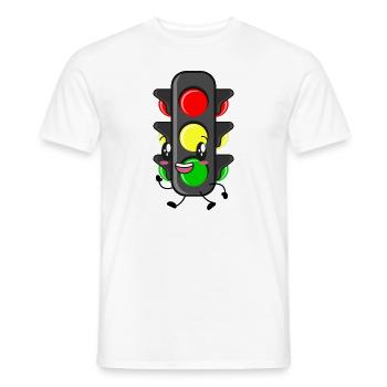 Feu de circulation Permis de conduire - T-shirt homme - blanc - Devant - AI Model Male 178 dark (178cm)