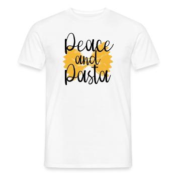 Peace and Pasta - Men's T-Shirt - white - Front - AI Model Male 178 dark (178cm)