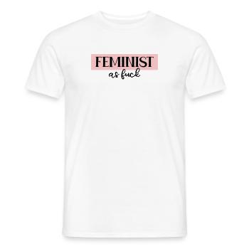 Feminist Feminism Feminist - Men's T-Shirt - white - Front - AI Model Male 178 dark (178cm)