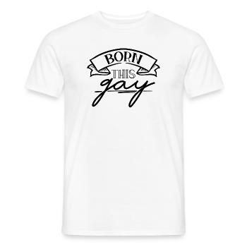 Schwul LGBT Homosexuell - Männer T-Shirt - Weiß - Vorne - AI Model Male 178 dark (178cm)