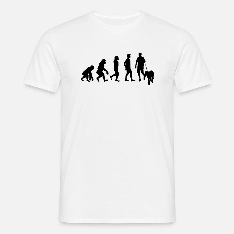 Hundehalter Hund Evolution - Männer T-Shirt - Weiß
