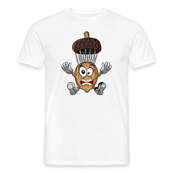 Eichel Fallschirmspringen - Männer T-Shirt - Weiß - Vorne - AI Model Male 178 dark (178cm)