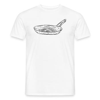 Cuisson de la poêle - T-shirt homme - blanc - Devant - AI Model Male 178 dark (178cm)