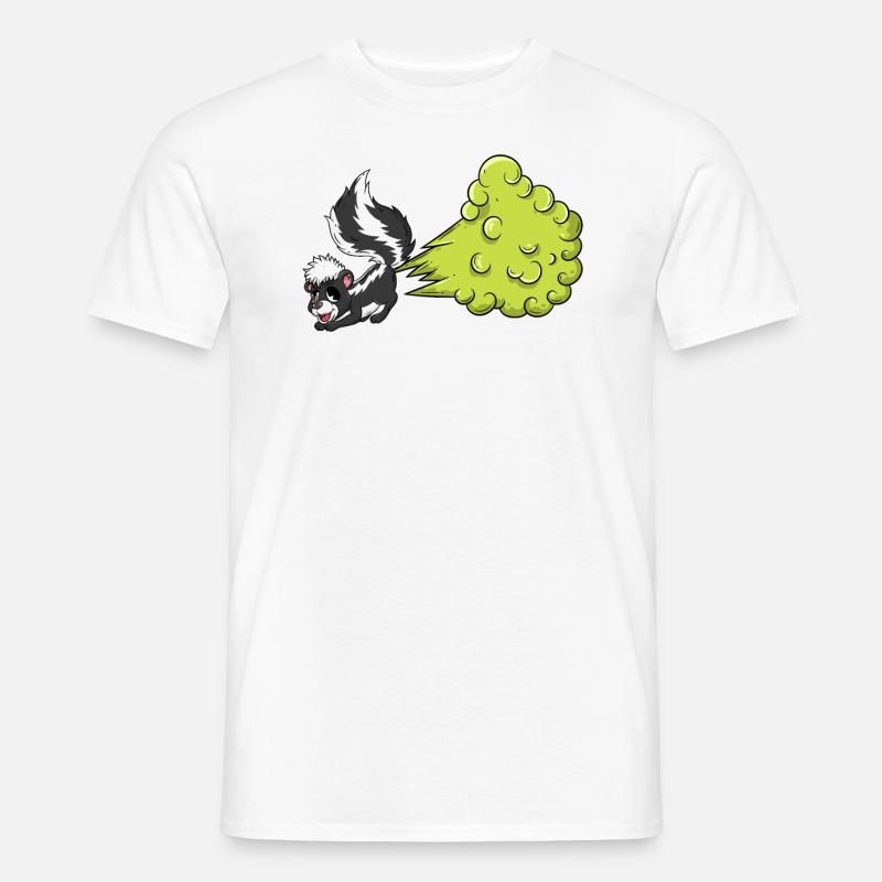 Stinktier Pups - Männer T-Shirt - Weiß