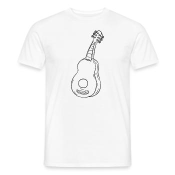 Guitare - T-shirt homme - blanc - Devant - AI Model Male 178 dark (178cm)