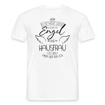 Hausfrau - Männer T-Shirt - Weiß - Vorne - AI Model Male 178 dark (178cm)