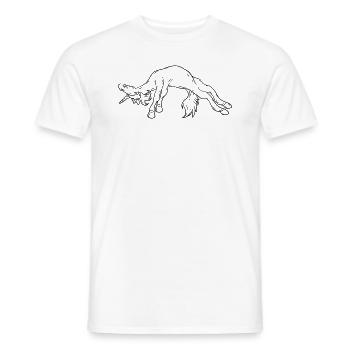 Einhorn Yoga - Männer T-Shirt - Weiß - Vorne - AI Model Male 178 dark (178cm)