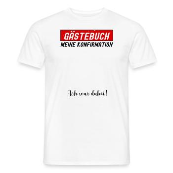 Gästebuch Konfirmation - Männer T-Shirt - Weiß - Vorne - AI Model Male 178 dark (178cm)