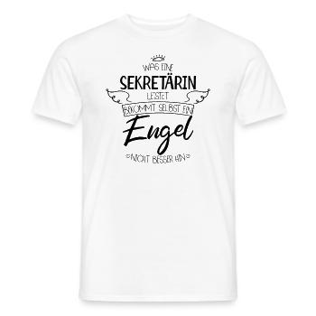 Sekretärin - Männer T-Shirt - Weiß - Vorne - AI Model Male 178 dark (178cm)