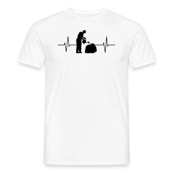 Gardener Heartbeat Line Horticulture Profession Cadeau - T-shirt homme - blanc - Devant - AI Model Male 178 dark (178cm)