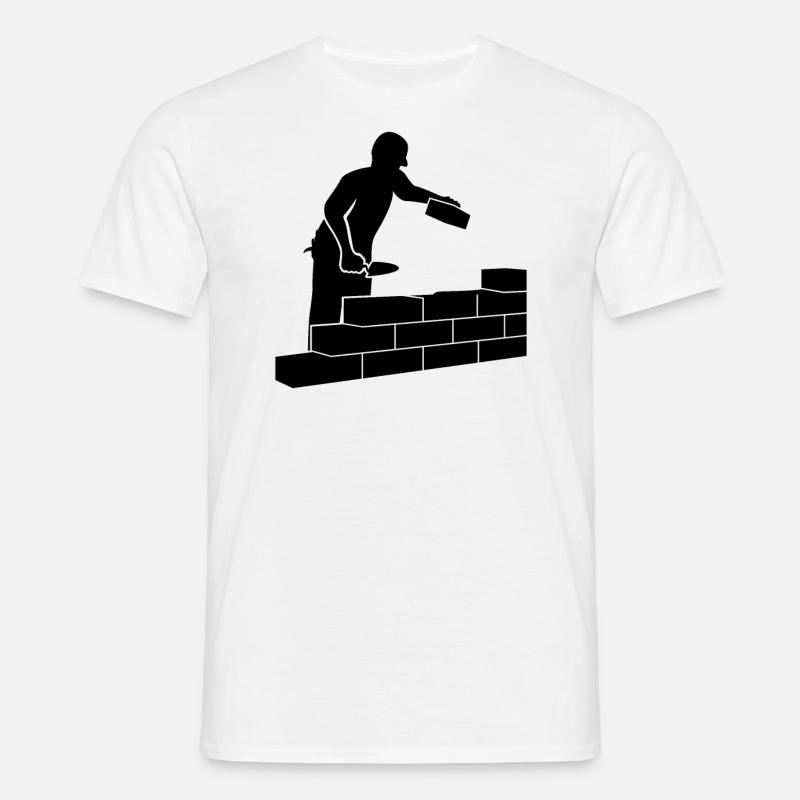 Bricklayer Builder Profession Training Gift - Men's T-Shirt - white