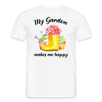 Garten Spruch Gärtner Hobbygärtner Geschenkidee - Männer T-Shirt - Weiß - Vorne - AI Model Male 178 dark (178cm)