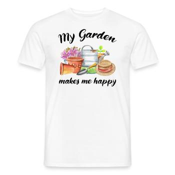 Jardin Disant Jardinier Hobby Jardinier Idée cadeau - T-shirt homme - blanc - Devant - AI Model Male 178 dark (178cm)