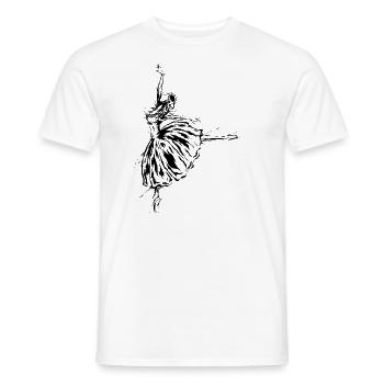 Ballerine - T-shirt homme - blanc - Devant - AI Model Male 178 dark (178cm)