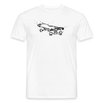Skater Skateboard - Men's T-Shirt - white - Front - AI Model Male 178 dark (178cm)