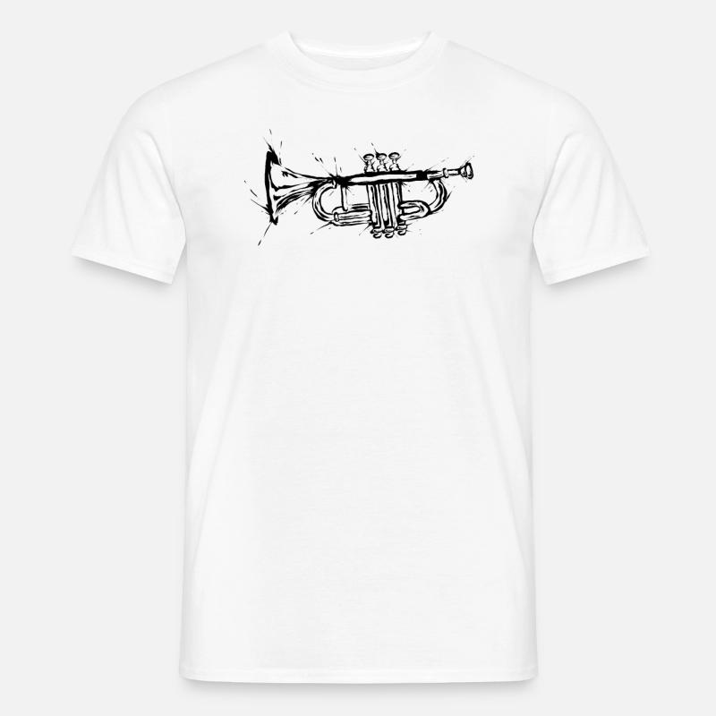 Trompete - Männer T-Shirt - Weiß