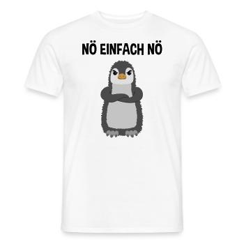 Pinguin Nö Einfach Nö Lustiger Spruch Geschenk - Männer T-Shirt - Weiß - Vorne - AI Model Male 178 dark (178cm)