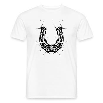 Hufeisen Reiter Pferd - Männer T-Shirt - Weiß - Vorne - AI Model Male 178 dark (178cm)