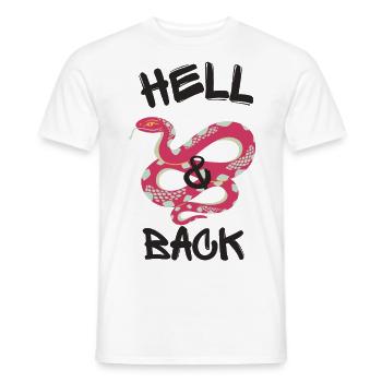 Hell and Back - Men's T-Shirt - white - Front - AI Model Male 178 dark (178cm)