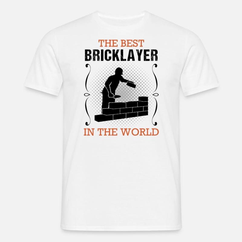 Bricklayer Builder Profession Training Gift - Men's T-Shirt - white