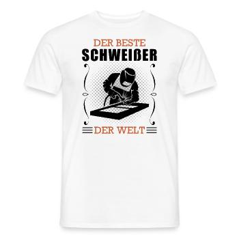 Schweißer Beruf Schweißgerät Handwerker Geschenk - Männer T-Shirt - Weiß - Vorne - AI Model Male 178 dark (178cm)