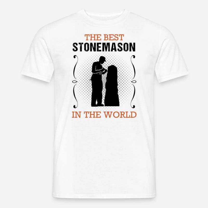 Steinmetz Beruf Ausbildung Handwerker Geschenk - Männer T-Shirt - Weiß