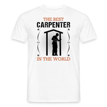 Carpenter Profession Carpenter Craftsman Gift - Men's T-Shirt - white - Front - AI Model Male 178 dark (178cm)