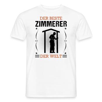 Zimmermann Beruf Zimmerer Handwerker Geschenk - Männer T-Shirt - Weiß - Vorne - AI Model Male 178 dark (178cm)