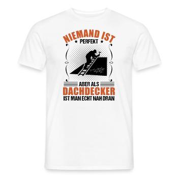 Dachdecker Beruf Lustiger Spruch Geschenk - Männer T-Shirt - Weiß - Vorne - AI Model Male 178 dark (178cm)