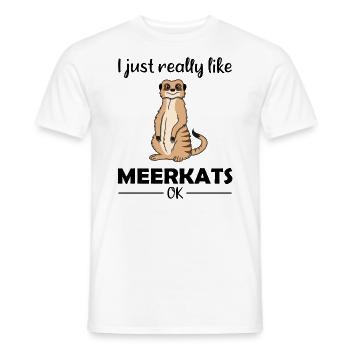 Meerkat Lover Funny Saying Gift - Men's T-Shirt - white - Front - AI Model Male 178 dark (178cm)
