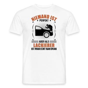 Fahrzeuglackierer Spruch Lackierer Geschenk - Männer T-Shirt - Weiß - Vorne - AI Model Male 178 dark (178cm)