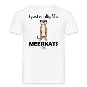 Meerkat Lover Funny Saying Gift - Men's T-Shirt - white - Front - AI Model Male 178 dark (178cm)