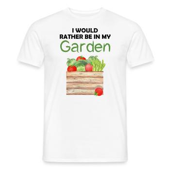 Jardin Drôle de dicton Jardinier amateur Idée cadeau - T-shirt homme - blanc - Devant - AI Model Male 178 dark (178cm)