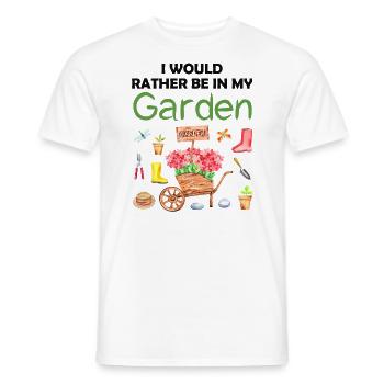 Jardin Drôle de dicton Jardinier amateur Idée cadeau - T-shirt homme - blanc - Devant - AI Model Male 178 dark (178cm)