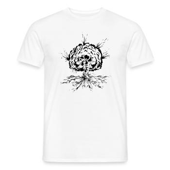Arbre avec des racines - T-shirt homme - blanc - Devant - AI Model Male 178 dark (178cm)
