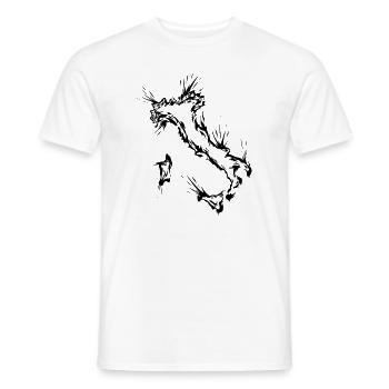 Italy - Men's T-Shirt - white - Front - AI Model Male 178 dark (178cm)