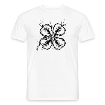Cloverleaf Lucky Charm - Men's T-Shirt - white - Front - AI Model Male 178 dark (178cm)