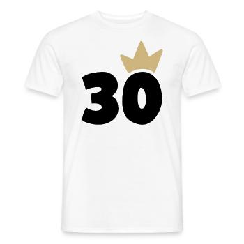 30 Krone Nummer 30 - Männer T-Shirt - Weiß - Vorne - AI Model Male 178 dark (178cm)