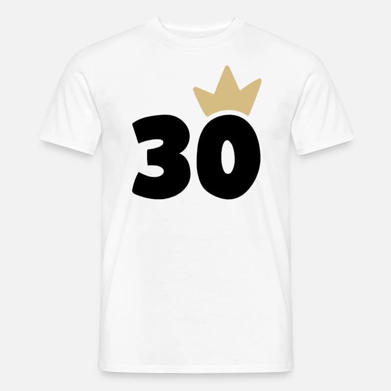 30 Krone Nummer 30 - Männer T-Shirt - Weiß