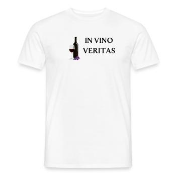 In Vino Veritas Wine Lovers Wine Saying Red Wine - Men's T-Shirt - white - Front - AI Model Male 178 dark (178cm)